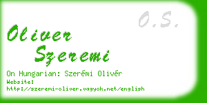 oliver szeremi business card